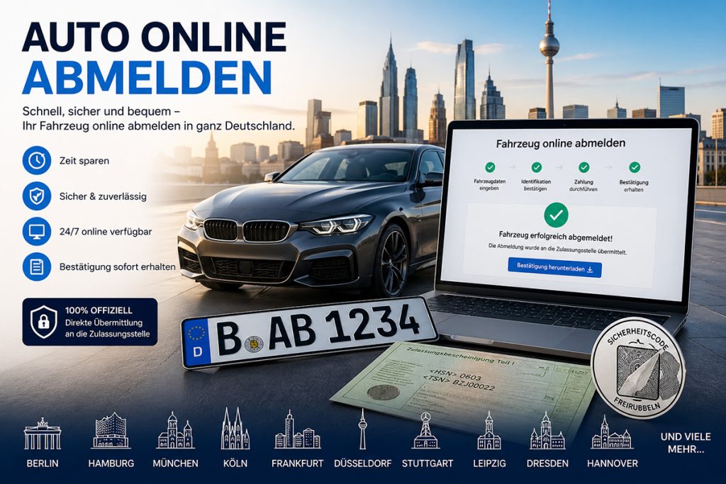 Auto online abmelden